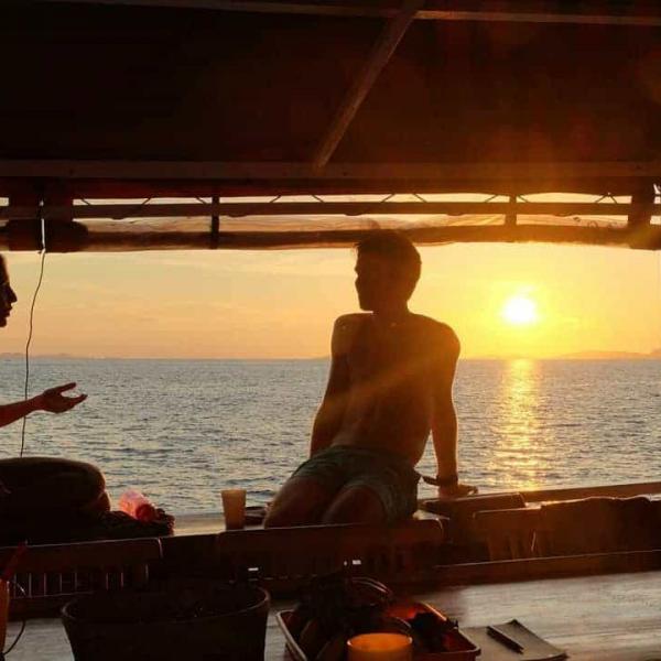 Ratu Laut Guests at sunset